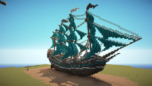 Large screenshot for Collection of Pirate Ships and Galleons - Minecraft World