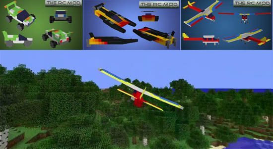 Large screenshot for Minecraft RC Mod - Remote Control Planes, Helicopters, Cars and Boats